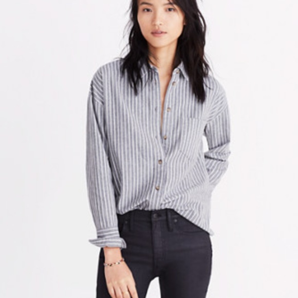 Madewell Tops - Madewell Flannel Westward Shirt in Stripe